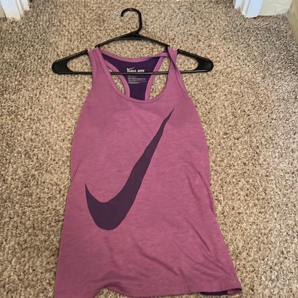 purple nike dri-fit tank top